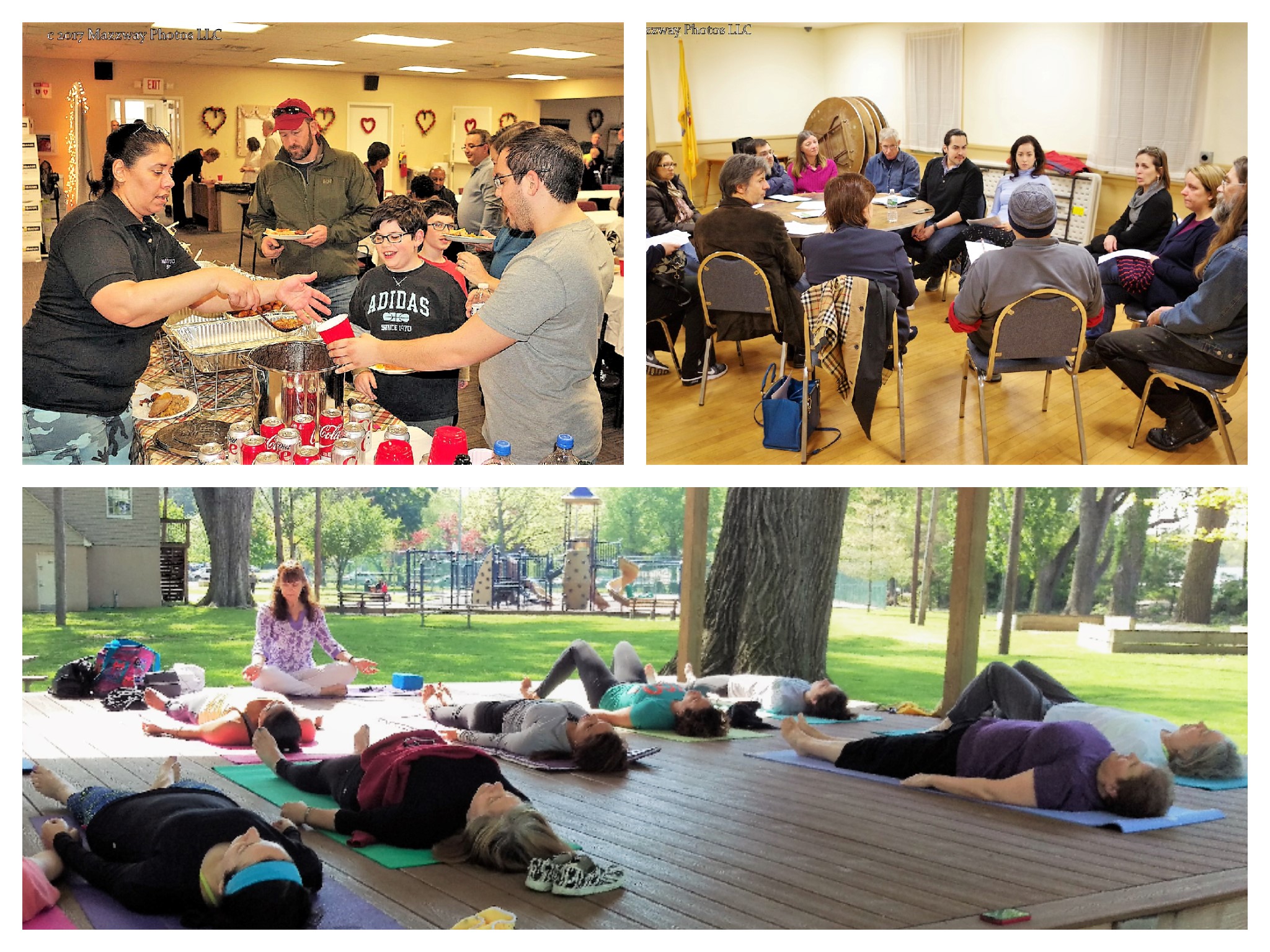 International Potluck, Monthly Meeting, and Yoga in the Park